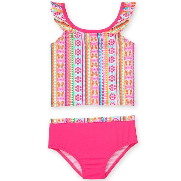 Toddler  Healthtex Butterflies Hearts Tankini Swimsuit Size 2T 5T Hot Pink NWT - Picture 1 of 1
